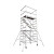 铝合金脚手架活动移动安全爬梯梯笼桥梁施工配件工作平台 一层全套整高3米含梯子护栏支撑