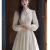 婍妡法式白色连衣裙子冬装女2023年新款在逃公主古着vintage生日礼服 白色连衣 S