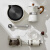 蓝丽雅咖啡摩卡壶家用小型意式浓缩手冲咖啡壶手磨咖啡机咖啡器具 【3人份】大师白红摩卡壶-9件套