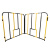 井口围栏电力安全围栏可移动护栏临时围挡有限空间专用防护栏隔离 82*80黑黄 2片价格