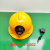 山头林村带灯的安全帽一体式ABS国标头盔矿灯可印字狼杰强光充电安全帽灯 美心龙LA-1002黄色+排插充电器