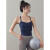 LANGSESI瑜伽服背心女带胸垫可外穿速干运动上衣跑步训练健身服 罗勒绿 XL