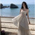 彼岸鸟23法式夏季两件套套装感初恋裙子海边沙滩度假长裙女 米白色 S