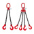 琛选工品 起重链条吊索具 多支吊具组合 G80级锰钢链条 单位：套 8吨1米2根链条（双钩） 