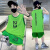 皮尔卡丹（pierre cardin）儿童篮球服套装夏季男童大童青少年23号球衣速干训练服运动背心潮 绿色 180