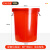 加厚大容量大号商用户外环卫红黄色收纳塑料桶厨房家用带盖垃圾桶 100升红色无盖