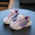 HKAT官方男童鞋运动鞋夏季儿童爆米花跑步鞋网面透气中大 紫色 29 码
