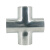 OLOEY304不锈钢焊接四通接头抛光镜面卫生级十字4通变径等径管件定制 Φ19*1.5