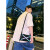 袋鼠（KANGAROO）单肩包男士包包小包欧美时尚休闲反光定型包男款硬壳包斜挎包男生 黑链条