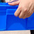 周转箱小号塑料加厚长方形胶箱零件盒收纳箱工业筐pe料宏豪箱子pp 3#号箱-蓝红黄绿白默认发蓝