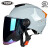 YEMA野马安全头盔3C认证电动车摩托车头盔男女夏季防晒半盔新国标 松鼠灰彩镜