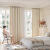 阿黎棉麻奶油色窗帘日式客厅卧室高遮光隔热防晒挂钩 宽2.0米*高2.2米