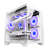 Sumtax/迅钛 海景房全景版机箱台式主机matx白色侧透游戏机箱 海景房PRO-全景版白色+3个棱镜ARGB风扇 官方标配