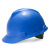 德威狮  标准型ABS安全帽工地领导建筑工程头盔透气男 蓝色标准型PE一指键