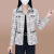 韩朵莱春秋新款时尚短款小香风外套女洋气显瘦方领气质显瘦上衣女 黑色 4XL160178斤