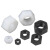 铸固 黑色白色尼龙六角螺母 六角螺帽 螺丝帽规格齐全工厂用品国标 M5白色 