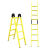 定制绝缘梯人字梯玻璃钢电工单直梯合梯关节折叠升降伸缩绝缘梯子 折叠梯 1米展开2米