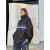 巴黎世家（BALENCIAGA） 618编辑精选女士黑色字母冲锋衣夹克725302TP0061000 图片色 XXS