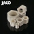 JACO耐酸碱腐蚀PP卡套接头螺母专用PP双卡套螺帽卡套管接头螺帽PP P-PG-5