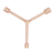 桥防桥防防爆三叉扳手专用铜板手171B 铝青铜 14*17*19(171B-10) 