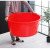 臻安心 红色水桶水盆塑料桶收纳清洁圆形水桶学生桶学校工地 红色55盆