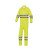 代尔塔407400 EN400LV 荧光雨衣套装PVC涂层涤纶面料反光衣 上衣+裤子 黄色 S 