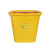狮伽 垃圾盒 收纳盒黄色方形利器盒圆形 收纳盒利器盒 10L
