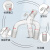 三路真空尾接管具小嘴宝塔头二三叉路通蒸馏接受管接收管标准磨砂口燕尾管转接头14 19 24 29*3 29*29*29(二叉)