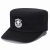 瑞谧适用春秋冬季款黑色保安帽子布帽刺绣缝徽帽工作服帽子便帽 黑色保安帽 56cm