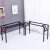京纯定制适用于简易折叠桌脚架子课桌架桌腿办公桌架单双层弹簧架 黑色单层长78宽38高73厘米