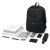高尔夫（GOLF）双肩电脑包男17.3英寸华为笔记本商务出差旅行背包大学生书包黑色