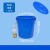 加厚大号垃圾桶工厂户外环卫分类塑料桶商用厨房圆桶带盖水桶 白色100#铁柄桶带盖约80升