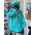 紫晶麟初音未来cos服日系二次元卡通衣服ins风连帽入秋外套美拉德 湖绿色(常规) XL(建议120140斤)