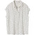 皮尔卡丹2024夏季新款洋气时尚气质减龄印花显瘦遮肚子雪纺短袖衬衫女 白色 XL(建议120-135斤)
