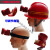 矿灯防爆防水矿用充电强光超亮专用头戴式安全矿帽带钩头盔用头灯 红色白光+玻璃钢帽子