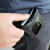 OIMG牛皮电焊面罩头戴式自动变光焊帽眼镜焊接焊工面罩防护氩弧焊面罩 黑色革皮普通款