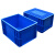 海斯迪克 EU周转箱塑料箱 汽配可堆式储物箱零件箱 蓝色无盖600*400*148