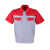斯卡地尔（Scotoria）半袖工作服套装 分体式夏季半袖舒适高棉TC1501红灰色 1套S码