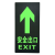 定制夜光安全出口指示牌自发光疏散地贴标志耐磨荧光通道警示 地贴安全通道 左向 14.5x29.5cm