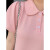 戴丽格83女士短袖恤胖2斤女式彼得潘恤小衫女装 蜜桃粉 1XL