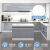 家易仕2024新款家用大理石岩板橱柜水槽柜厨房一体柜组合厨房柜子橱柜灶 平面款 100cm