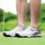 高尔夫（GOLF）高尔夫球鞋男士旋钮鞋带固定钉鞋男鞋进口超纤皮运动防水鞋 白灰白灰鞋底 39