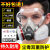 全面罩防毒面具生化防护面罩电焊呼吸器喷漆化工气体囗罩专用 6200橡胶面具20片滤棉