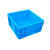 加厚正方形周转箱塑料零件盒收纳正方型塑料箱收纳盒工具箱物流箱 三格蓝色355x355x110mm