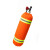 兴安消防空呼配件气瓶套消防正压式空气呼吸器6.8L9L气瓶阻燃套气瓶保护套罩反光罩 橘黄色9L气瓶保护罩 