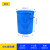 工都 水桶塑料桶工业储水桶圆形收纳桶大容量垃圾桶酒店厨房泔水桶 60L蓝色