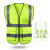 反光背心安全外套施工程交通环卫工人反光衣马甲工地夜间网布 多口袋针织布-荧光绿XL