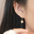 BOMP施华洛世奇锆小清新珍珠坠子耳扣式装饰耳环时尚女气质耳饰轻奢感 金色