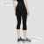 迪桑特（DESCENTE）女士bodyflex瑜伽综训运动高腰七分紧身裤legging BK-黑色 M (165/66A)