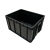 静电周转箱黑色塑料静电胶框箱物料盒托盘带盖分格隔板刀卡 9号防 静电箱545415370
